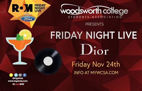 WCSA Presents Friday Night Live: Dior at the ROM 